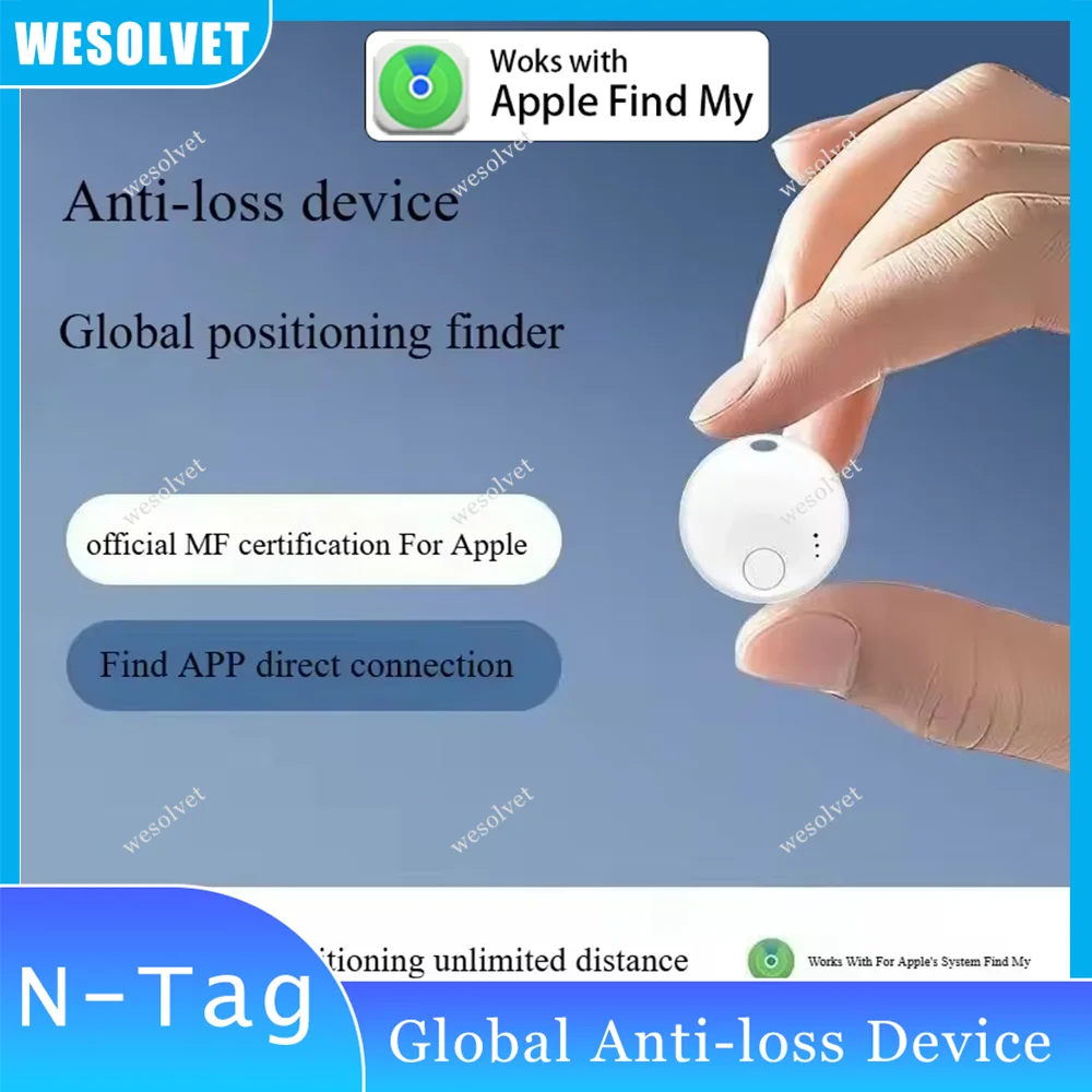 Localizador antipérdida, rastreador de etiquetas inteligente para teléfonos Apple, funciona con Apple' Find My App, bolsa buscador de llaves, sistema inteligente ios, etiqueta de aire
