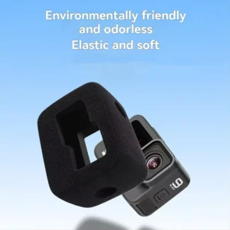 Delicioso-capa de viento para Gopro12/11/10/9 cubierta de espuma de parabrisas negra reducción de ruido de viento funda a prueba de viento para accesorios Go Pro