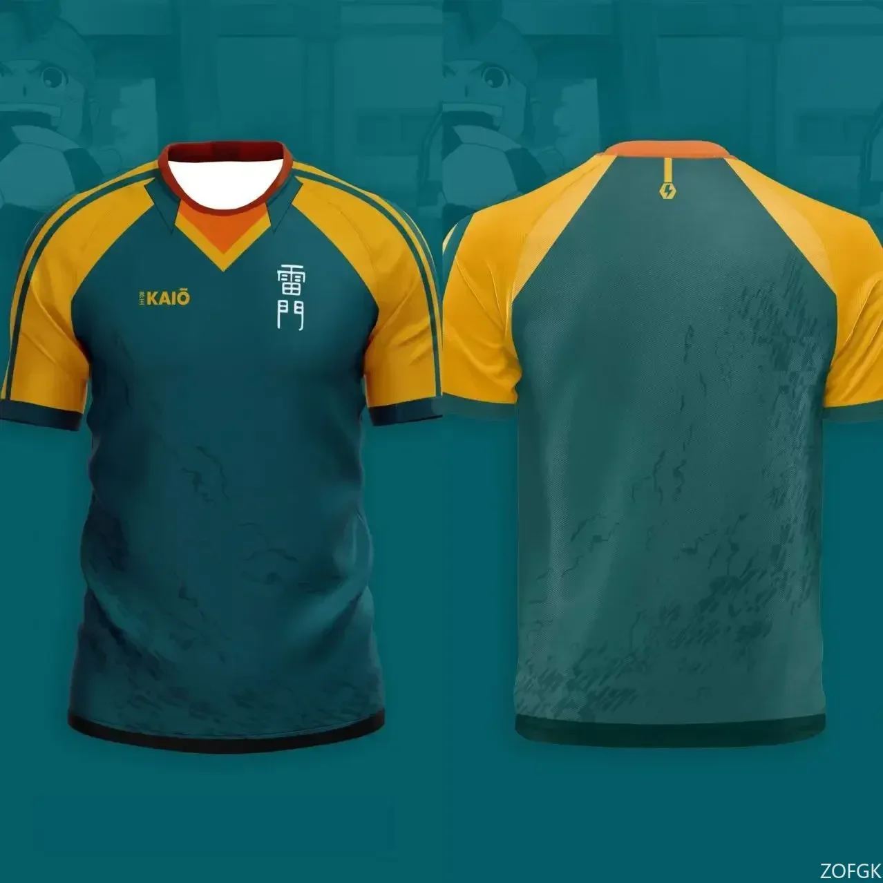 Caliente Japón fútbol Anime Jersey Inazuma Eleven Kaio niño ropa deportes Casual transpirable de secado rápido de gran tamaño entrenamiento diario