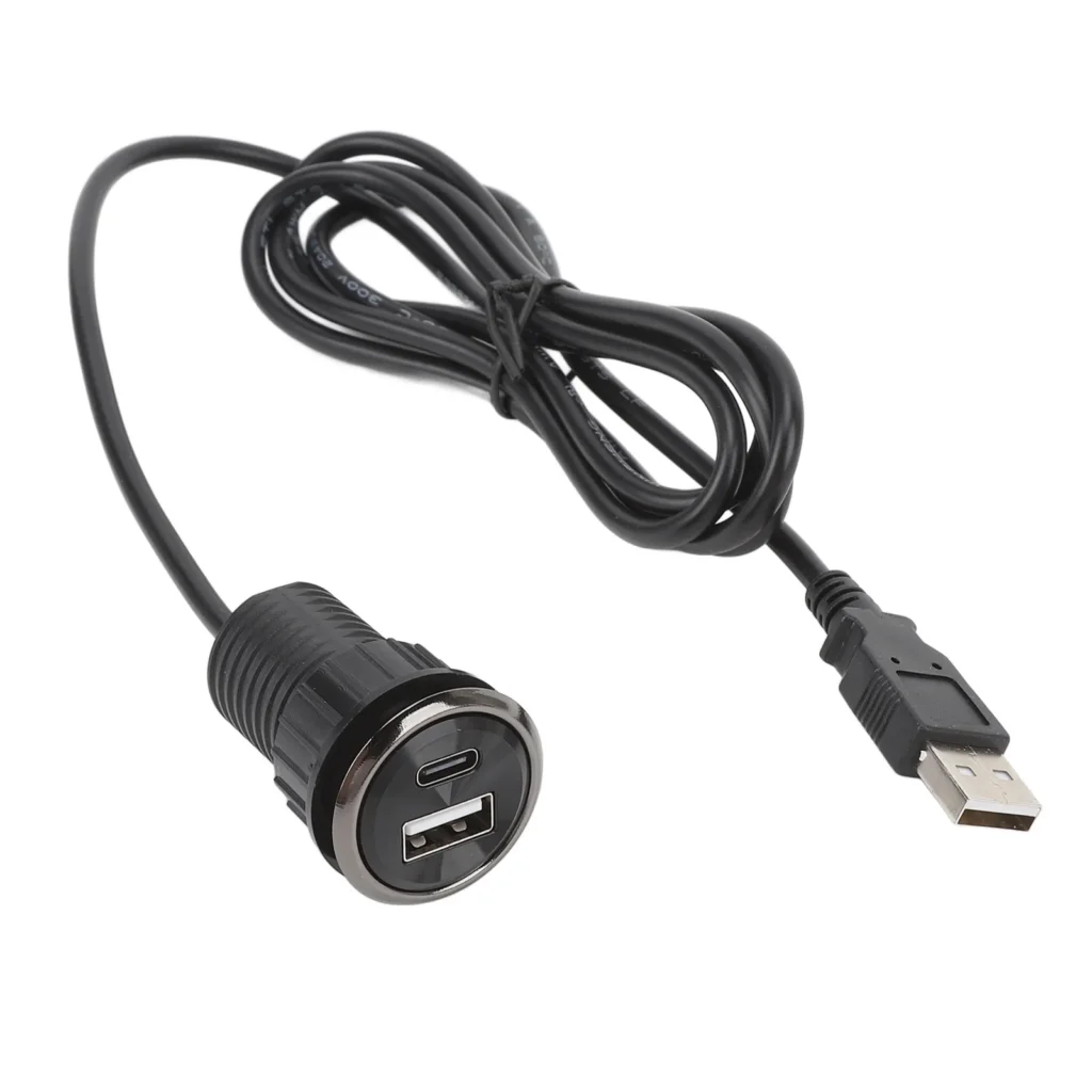 Pasador de alimentación de escritorio, toma de corriente pequeña oculta empotrada con 2 puertos de carga USB para mesa de conferencias de oficina