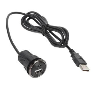 Pasador de alimentación de escritorio, toma de corriente pequeña oculta empotrada con 2 puertos de carga USB para mesa de conferencias de oficina