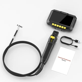 Boroscopio articulado bidireccional de 6,2 mm 1080P 4,3" pantalla IPS de 2 vías 360 ° Endoscopio de dirección Diseño desmontable 8,5 mm para comprobar el automóvil