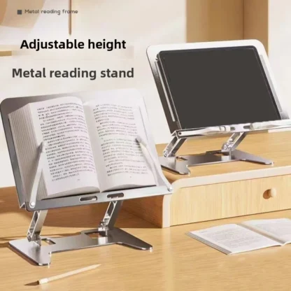 Soporte de estantería de lectura de ángulo ajustable con Clip, bandeja de soporte para libros, soporte de lectura multifuncional estable para tomar notas
