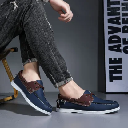 Zapatos informales para hombre, mocasines de otoño 2025, zapatos de negocios, calzado Formal, zapatos cómodos antideslizantes de cuero Artificial para exteriores