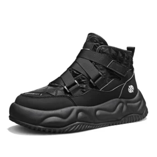 Botas de hombre de piel de invierno de alta calidad, Botas de nieve hasta el tobillo para mantener el calor, Botas de trabajo de goma para hombre, zapatillas de deporte para hombre, Botas de invierno