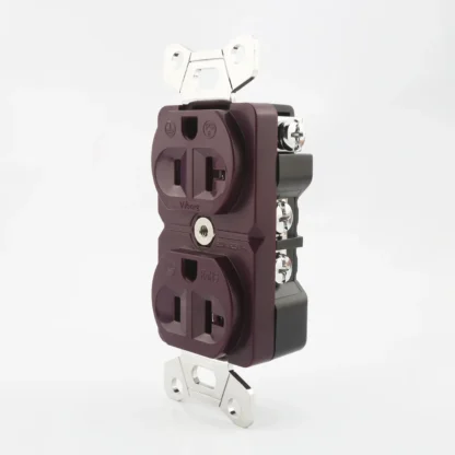 Viborg VM02R 100% cobre rojo puro tipo EE. UU. receptáculo de doble enchufe chapado en rodio alta calidad HIFI AC toma de corriente EE. UU.