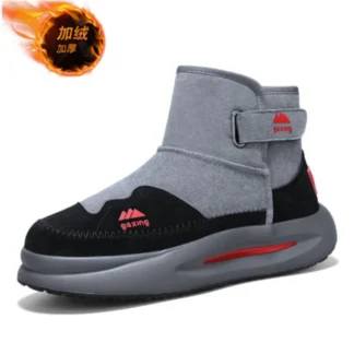 Nuevas botas de nieve altas de invierno para hombre, además de botas de algodón cálidas y gruesas de lana, botines para hombre al aire libre, botas para hombre M1224