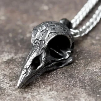 Colgante de cuervo vikingo de moda nórdica, collar de cadena dominante de cuervo de acero inoxidable, joyería Punk vikingo para hombres, envío gratis