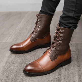 Botas Chelsea retro para hombre, estilo vaquero occidental, tendencia de moda, versátil