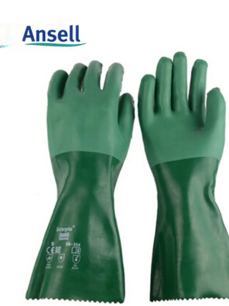 Ansell AlphaTec 8-354 (1 par) Guantes de seguridad de neopreno con acabado rugoso, para una agarre mejorado en condiciones húmedas y resbaladiza