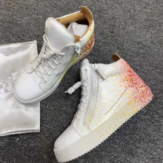 Zapatillas de deporte informales clásicas de alta calidad para hombre, tenis de cuero auténtico de alta calidad, zapatos deportivos Unisex de diseñador de marca de lujo 0844