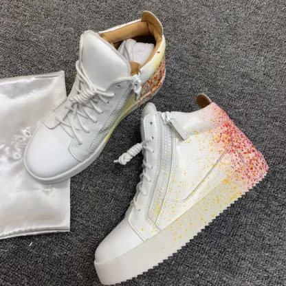 Zapatillas de deporte informales clásicas de alta calidad para hombre, tenis de cuero auténtico de alta calidad, zapatos deportivos Unisex de diseñador de marca de lujo 0844