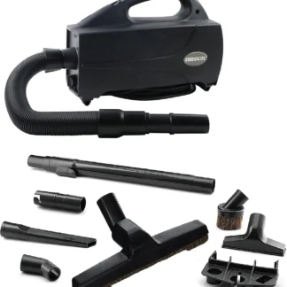 Aspiradora Compacta con Gran Potencia de Succión, Ligera para Alfombras y Pisos Duros, Incluye Herramientas Versátiles