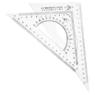 Juego de 2 reglas triangulares de ángulo recto para dibujo técnico profesional, ingeniería y matemáticas