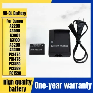 Cargador de NB-8L, batería de cámara, para Canon A2200 A3000 A3001 A3100 A3200 A3300 PC1474 PC1475 PC1585 PC1589 PC1590