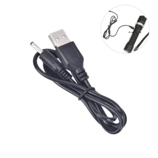 Cable de alimentación USB a dc3.5 mm, carga para linterna LED, cepillo de dientes eléctrico, 70cm