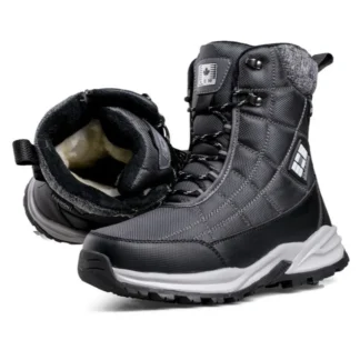 Botas de invierno para hombre, botas de nieve impermeables a la moda para exteriores, zapatos cálidos de felpa gruesos para invierno, botas altas de algodón, botas de invierno para hombre