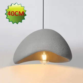 Luces colgantes de estilo nórdico escandinavo, lámpara colgante decorativa Wabisabi de 40CM para sala de estar, mesa de comedor, dormitorio, techo y mesita de noche