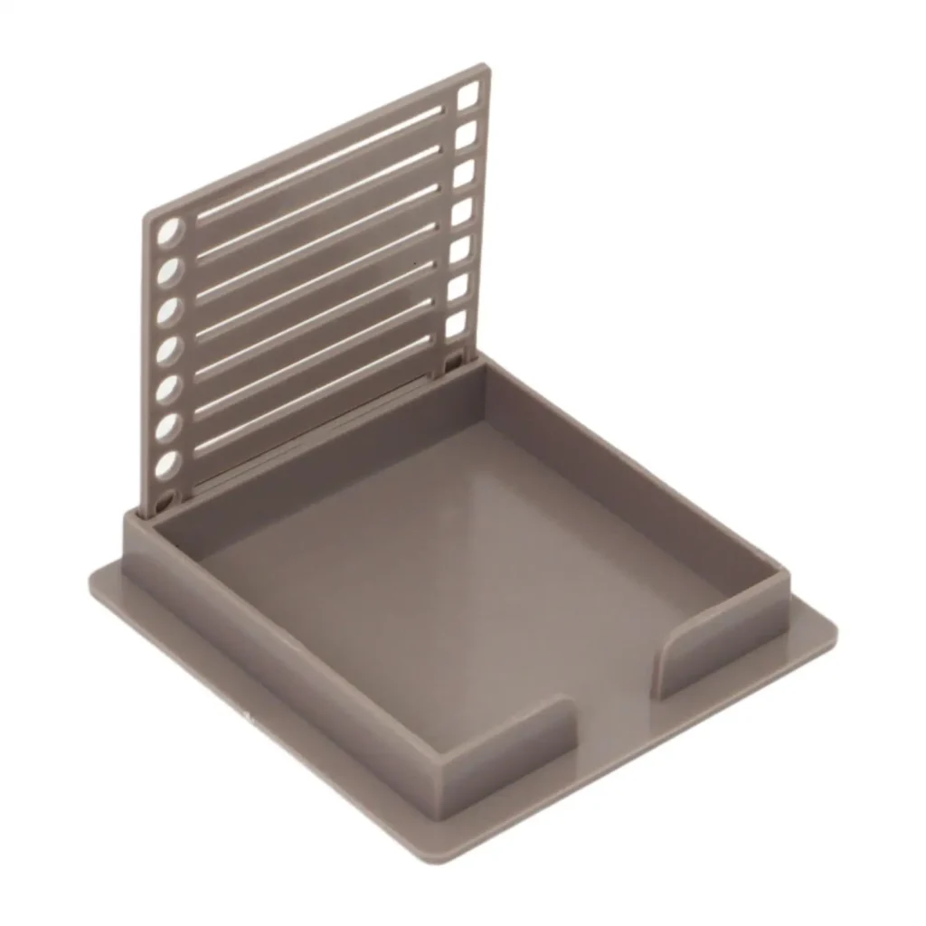 Soporte para notas adhesivas con plantilla con plantilla de dibujo de caja de línea para escritorio