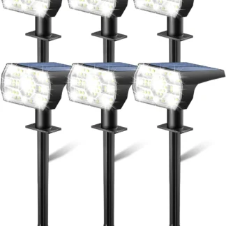 Focos solares impermeables con 3 modos, 56 LED para iluminación exterior de jardín y caminos