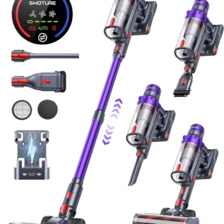 Aspiradora inalámbrica 600W 50KPA 65 minutos de tiempo de ejecución montaje en pared independiente modo automático para suelo de alfombra de pelo de mascotas