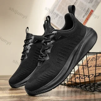 Zapatillas de deporte blancas para hombre, zapatos deportivos cómodos y ligeros transpirables de malla, informales atados cruzados a la moda, primavera 2025