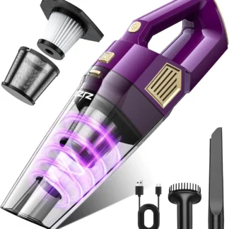 Aspiradora de Mano Inalámbrica de 15000PA, Recargable con Múltiples Boquillas y Filtros Lavables para el Hogar, el Automóvil y Mascotas