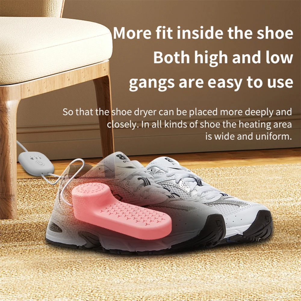 Secador de zapatos con temporizador USB, máquina secadora de zapatos con temporizador para el hogar, desodorante, calcetines USB portátiles, guantes, botas calefactoras, calentador de zapatos