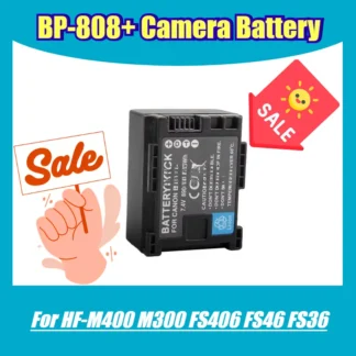 Batería de cámara BP-808+ de 7,4 V, 890 mAh, para HF-M400 M300 FS406 FS46 FS36