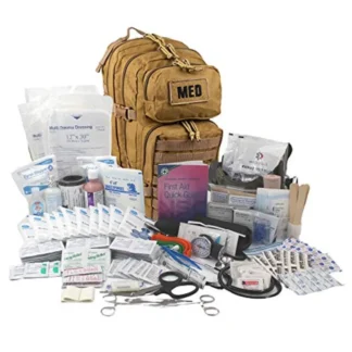 Kit de trauma táctico con luminaria, botiquín de primeros auxilios totalmente en stock, mochila EMS/EMT, bolsa médica para primeros auxilios para preppers Prof