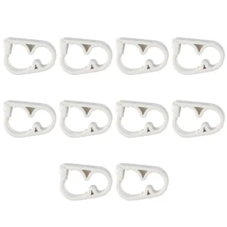 Abrazaderas de tubo de plástico blanco, 10 piezas, 6 ~ 12mm/1/4 "~ 1/2", abrazadera de manguera de Control de flujo, válvula de pellizco de laboratorio, botella de infusión