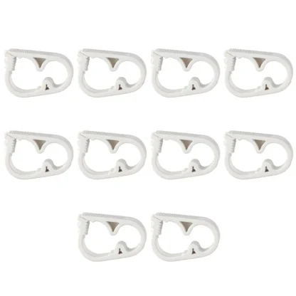 Abrazaderas de tubo de plástico blanco, 10 piezas, 6 ~ 12mm/1/4 "~ 1/2", abrazadera de manguera de Control de flujo, válvula de pellizco de laboratorio, botella de infusión