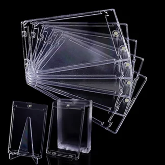 Tarjeteros magnéticos para tarjetas comerciales, estuche protector rígido, funda protectora transparente acrílica para juegos, tarjetas deportivas de béisbol