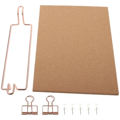 Tablón de anuncios de corcho A4, tamaño dorado, escritorio de oficina, anuncio de exhibición de fotos, tableros de pines para imágenes, tablero de mensajes de escritorio suave