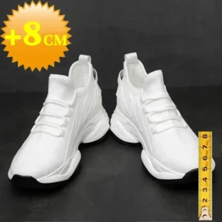 Zapatillas de deporte para hombre, zapatos informales con aumento de 8cm de altura, zapatos con aumento para verano, transpirables, elevador de 6cm