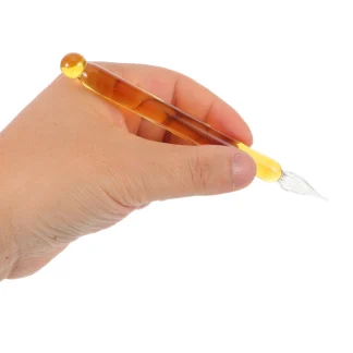 Juego de bolígrafos de inmersión de vidrio transparente, elegante herramienta de escritura hecha a mano para caligrafía, dibujo, diario, firmas artísticas, regalo creativo, 3 uds.