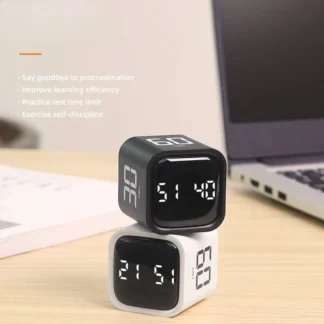 Temporizador Youpin con Pantalla LED, Temporizador Cúbico con Sensor de Gravedad, Temporizador Digital de Cocina con Modo de Cuenta Regresiva y Modos Duales Preestablecidos, Herramienta para el Hogar, Nuevo