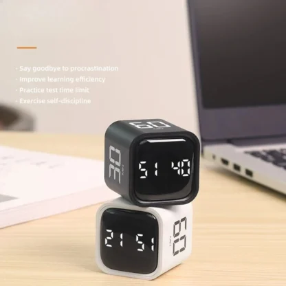 Temporizador Youpin con Pantalla LED, Temporizador Cúbico con Sensor de Gravedad, Temporizador Digital de Cocina con Modo de Cuenta Regresiva y Modos Duales Preestablecidos, Herramienta para el Hogar, Nuevo