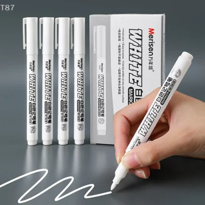 Rotulador de cuero y madera para tela, rotulador de puntos blancos, pintura con Alcohol, pintura de neumáticos oleosa impermeable, bolígrafos de Graffiti, bolígrafo de Gel permanente