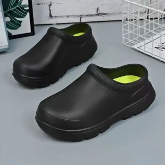 Botas de trabajo de protección laboral para hombre, impermeables, resistentes al aceite, antideslizantes, resistentes al desgaste, antideslizantes, para trabajo de cocina