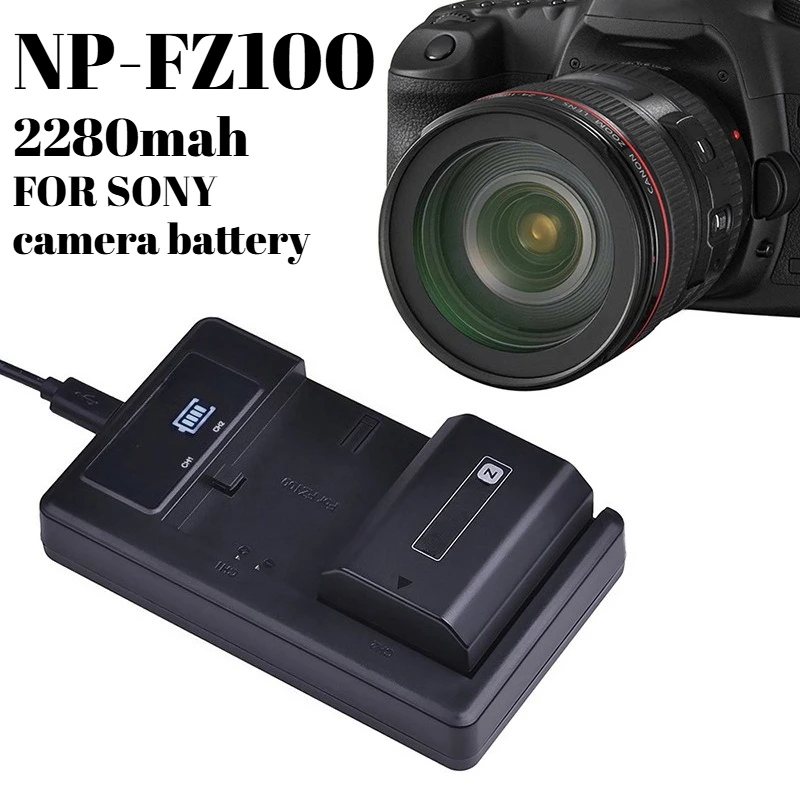 Batería de NP-FZ100 de 2280mAh para cámara Sony A7III A7IV A7C A1 A7SIII A7RIII A7RIV, repuesto de iones de litio recargable