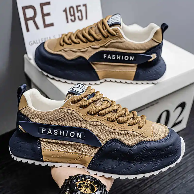 Zapatillas deportivas con plataforma de suela alta para hombre, zapatillas tejidas para caminar, botas, zapatos para hombre, salidas Lux Tenisfeminino, nuevo en nueva temporada