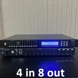 Sistema de sonido profesional de gestión de altavoces de escenario de rendimiento 4 en 8 salidas equipo de Karaoke de iglesia procesador de Audio Digital