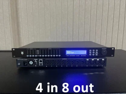 Sistema de sonido profesional de gestión de altavoces de escenario de rendimiento 4 en 8 salidas equipo de Karaoke de iglesia procesador de Audio Digital