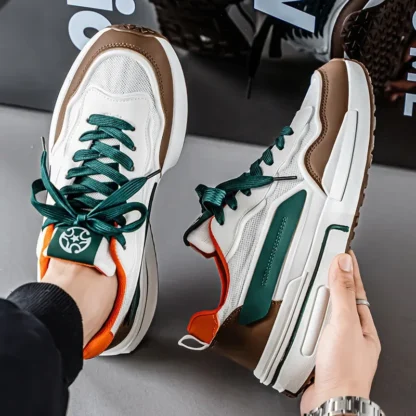 Zapatos de hombre, nuevos zapatos deportivos informales de suela gruesa a la moda de talla grande, zapatillas de deporte para hombre, zapatos Punk para correr al aire libre, mocasines para hombre