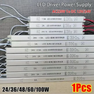 1 Uds. Para lámpara de tira de luz LED, fuente de alimentación del controlador AC220V a DC 12V/24V, tablero publicitario, piezas de alimentación, controlador LED de conmutación