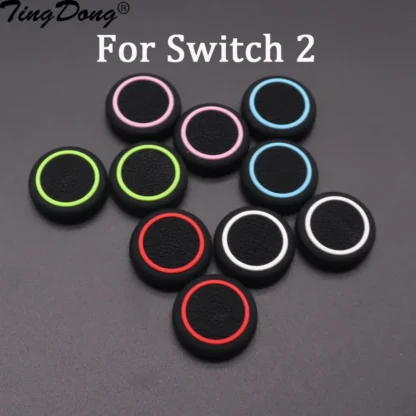 2/10 Uds empuñaduras de pulgar para Nintendo Switch 2 tapas de Joystick de silicona accesorio de cubierta de palanca de pulgar