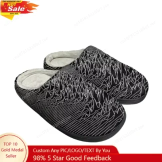 Joy Division Rock Band, zapatillas personalizadas de algodón para el hogar, sandalias para hombre y mujer, zapatos informales de felpa para dormitorio, zapatillas térmicas para mantener el calor