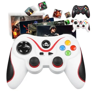 Controlador de juego inalámbrico V8 2,4G, Joystick BT, mando inalámbrico de doble vibración para Android/iOS/PC/PS3/Switch/teléfono móvil