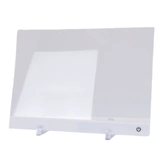 Pizarra de Notas LED de 7 Colores, Pizarra de Dibujo y Escritura Acrílica Iluminada con Soporte y 7 Marcadores, 4 Modos Dinámicos, 13.8x10 Pulgadas